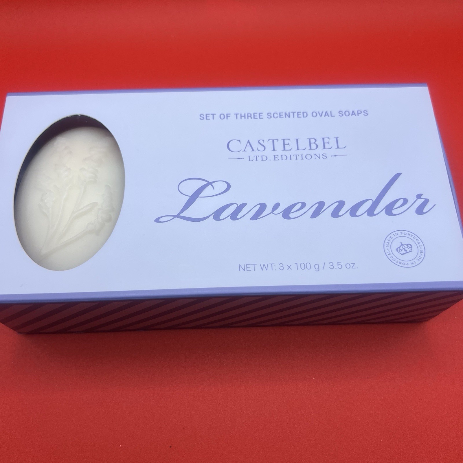 Castebel Set Of Three Scented Oval Soaps Lavander