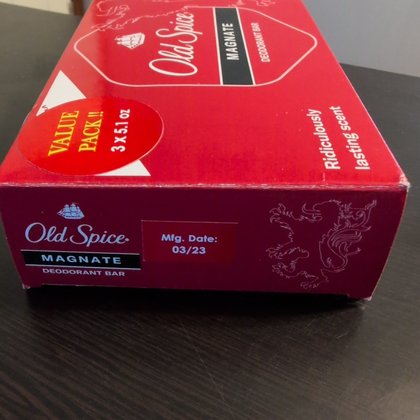 Old Spice Magnate Bar Soap 3 Deodorant Bars 5.1 oz Each Bar Long Lasting Scent