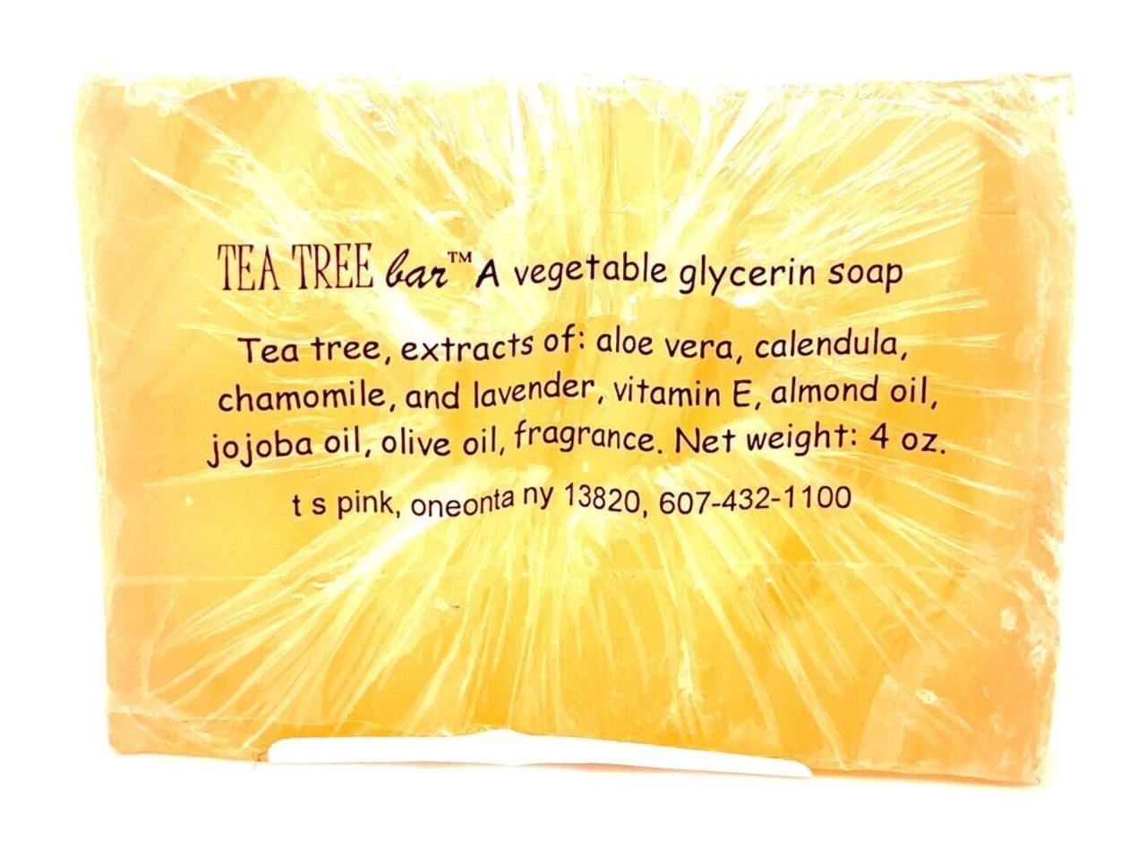 Tea Tree Bar Soap With Organic Tea Tree Oil For Healthy Skin 4 Oz By T S Pink