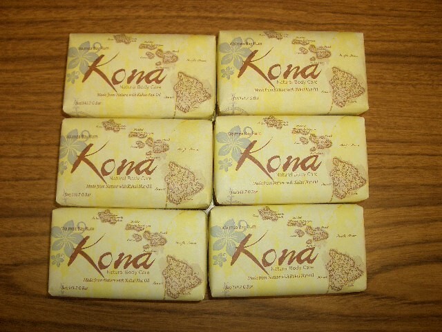 Kona Natural Body Care Bar Soap 6 Bars 5 oz each Made from Nature w/ Kukui Oil