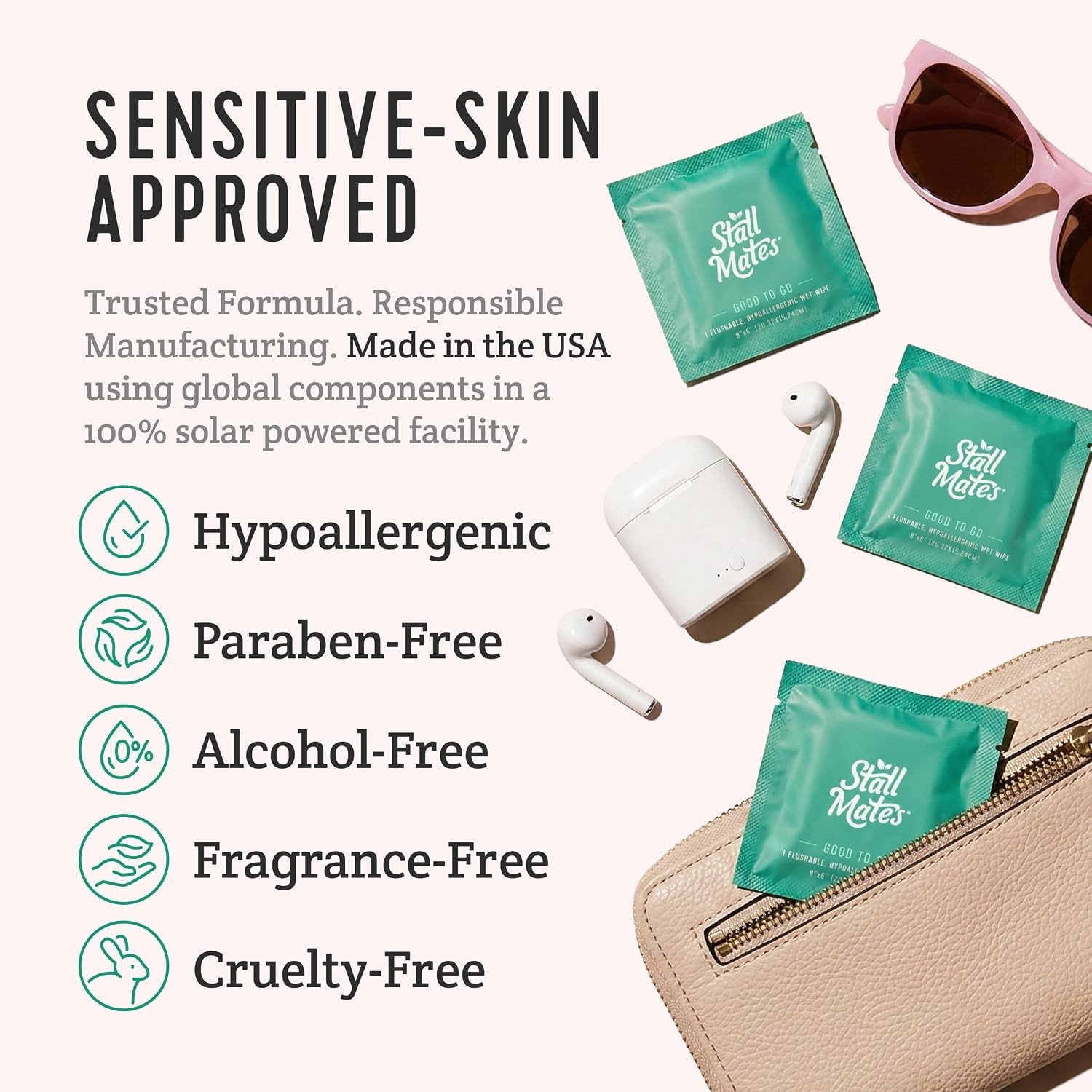 Travel-Friendly Flushable Wipes, Individually Wrapped, 30 Unscented Singles