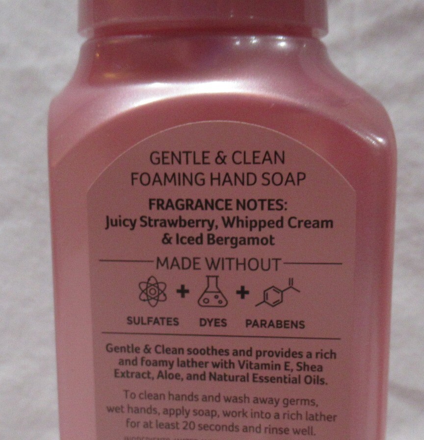 Bath & Body Works Gentle & Clean Foaming Hand Soap Set 2 STRAWBERRY SNOWFLAKES