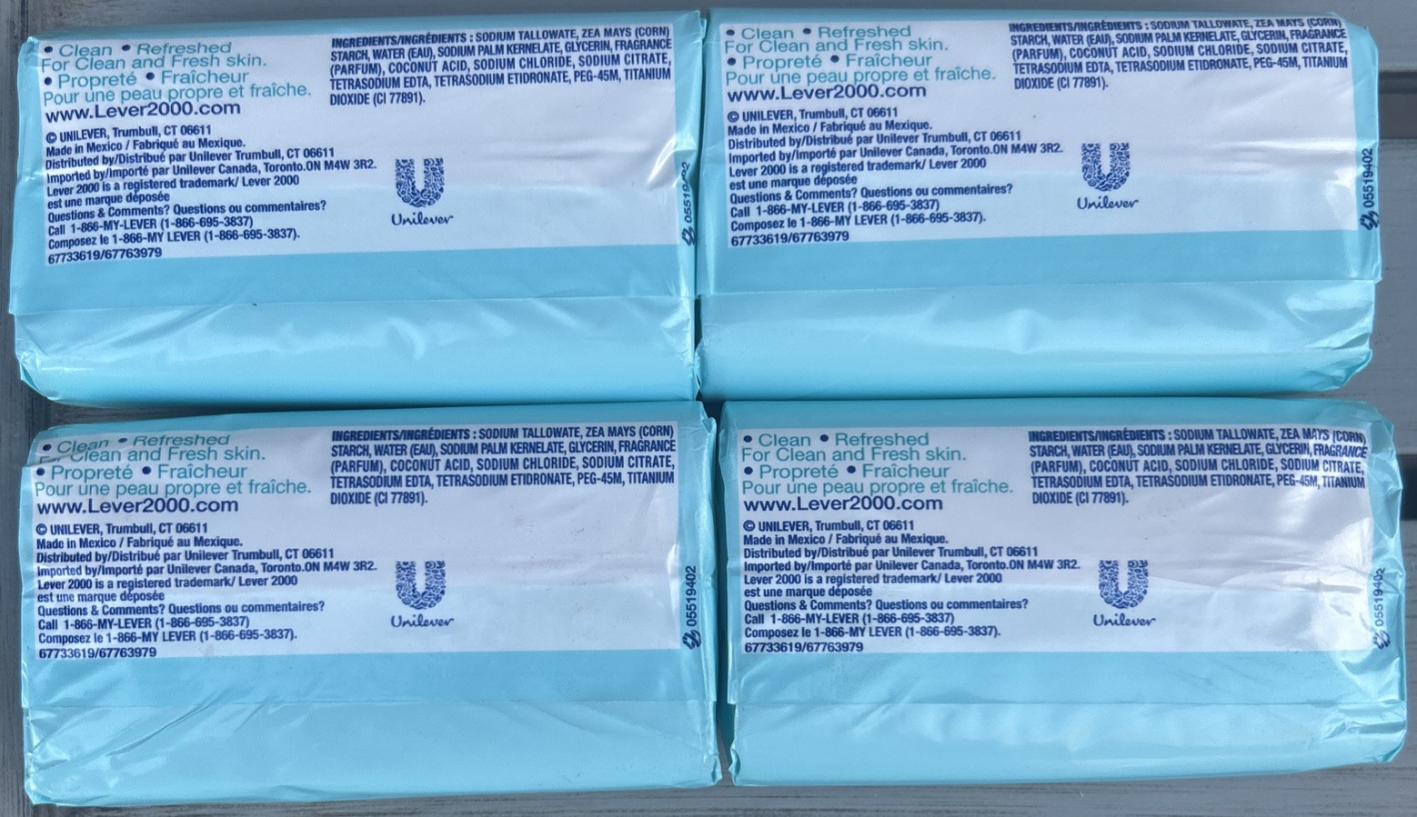 4 Lot Lever 2000 Original Bar Soap Made In USA 4oz Bars New Discontinued