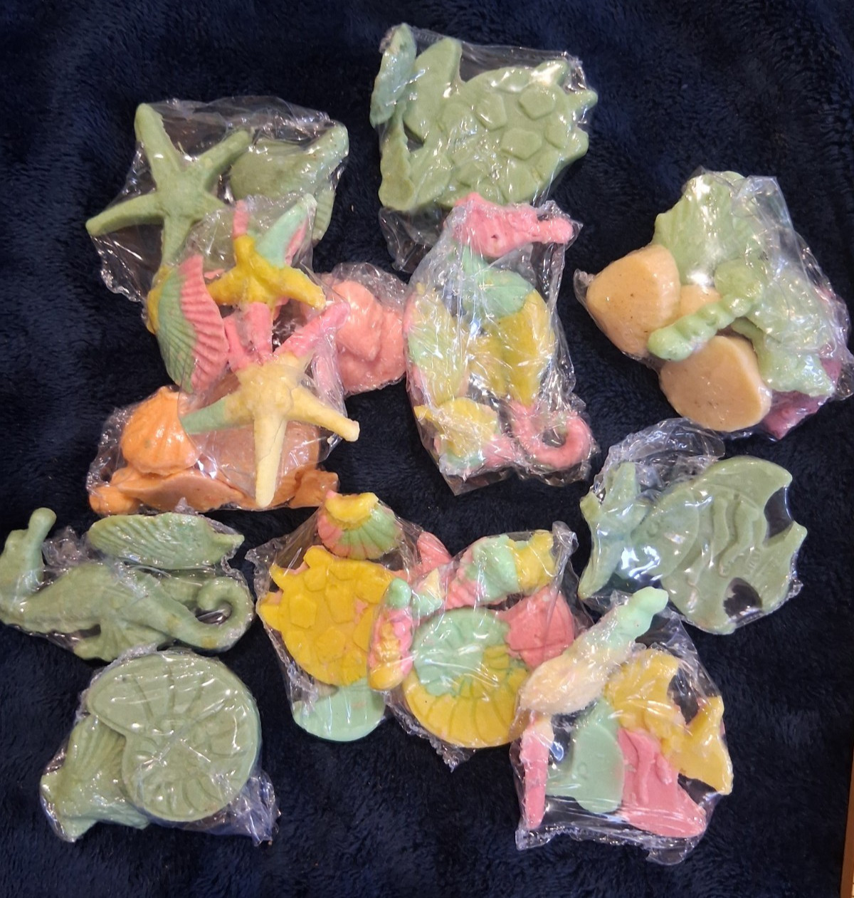 Lot of Ocean Sea Life Goats Milk Soap Molded Shells Seahorse Shrink Wrapped