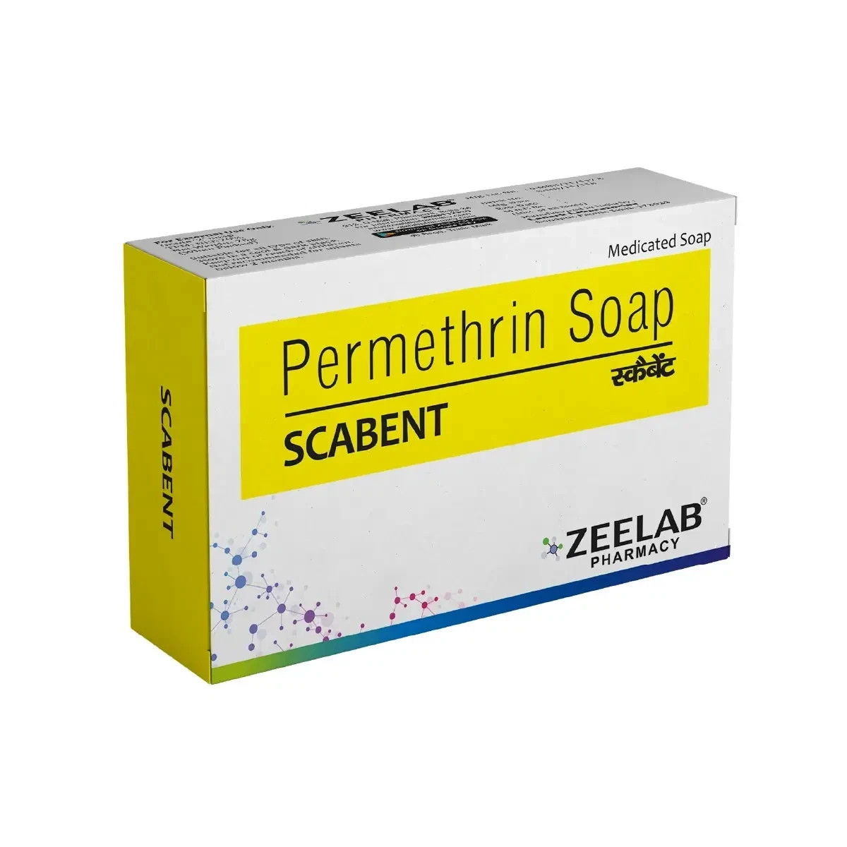 New Scabent Soap Permethrin is an antiparasitic medication PACK OF 5 Soaps 75GM