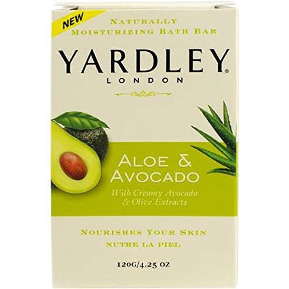 Yardley London Aloe & Avocado Moisturizing Bath Bar, 4.25 oz (Pack of 3)