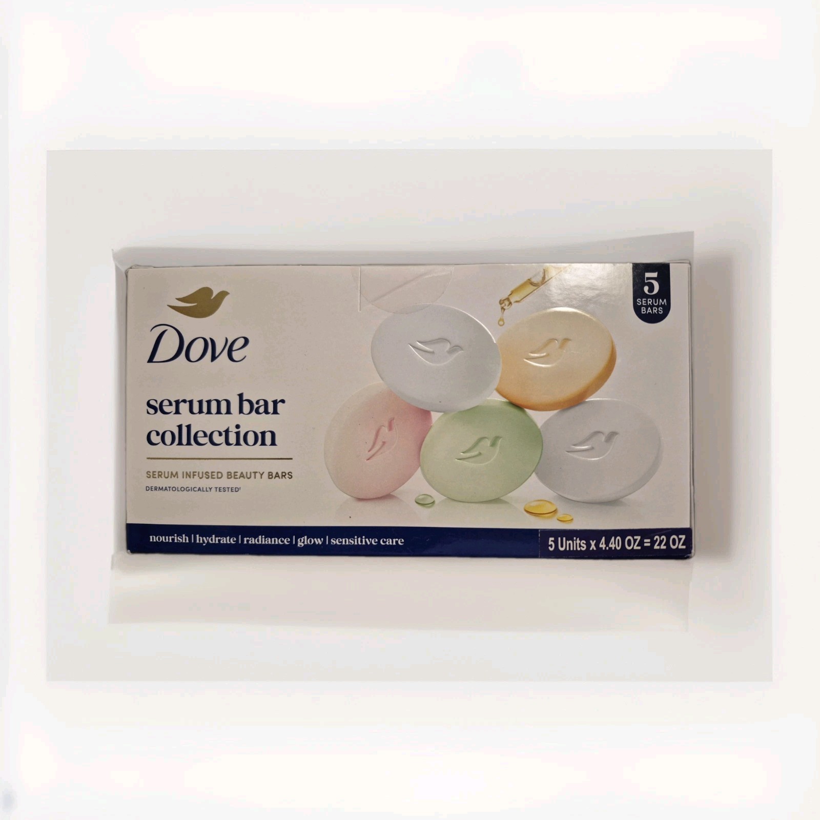 🔥New Dove Serum Infused Oil Beauty Bar Soap Collection Variety Pack 5 x 4.4 oz