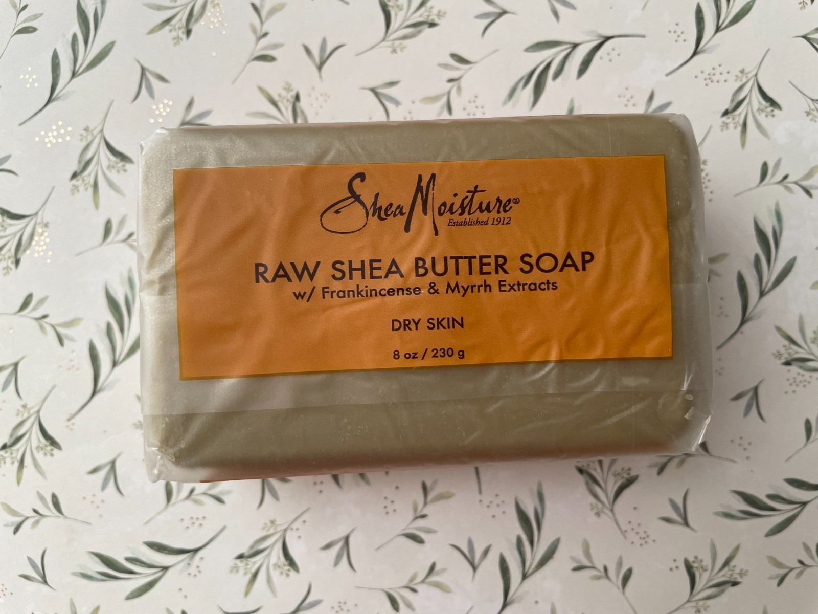 SHEA MOISTURE Raw Shea Butter Soap w/ Frankincense & Myrrh Extracts for Dry Skin