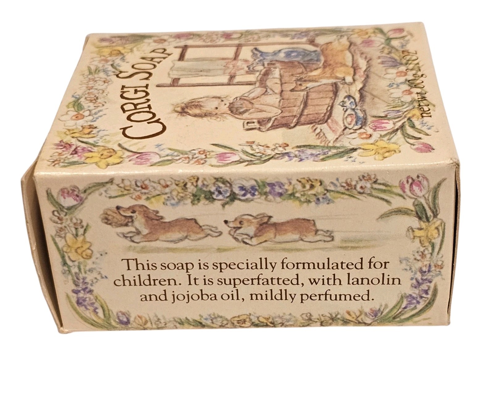 Vintage Crabtree & Evelyn Dog Corgi Soap -London England Illustrated Box