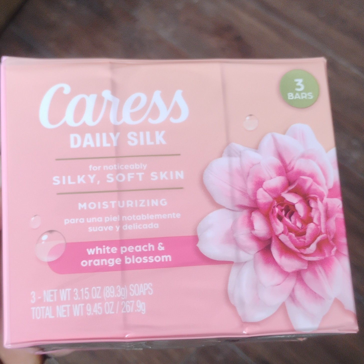 Caress Daily Silk Moisturizing Bar Soap White Peach & Orange Blossom 3 Bars 3…