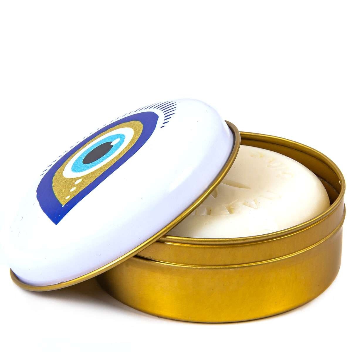 Evil Eye Olive Oil Soap in Metal Tin