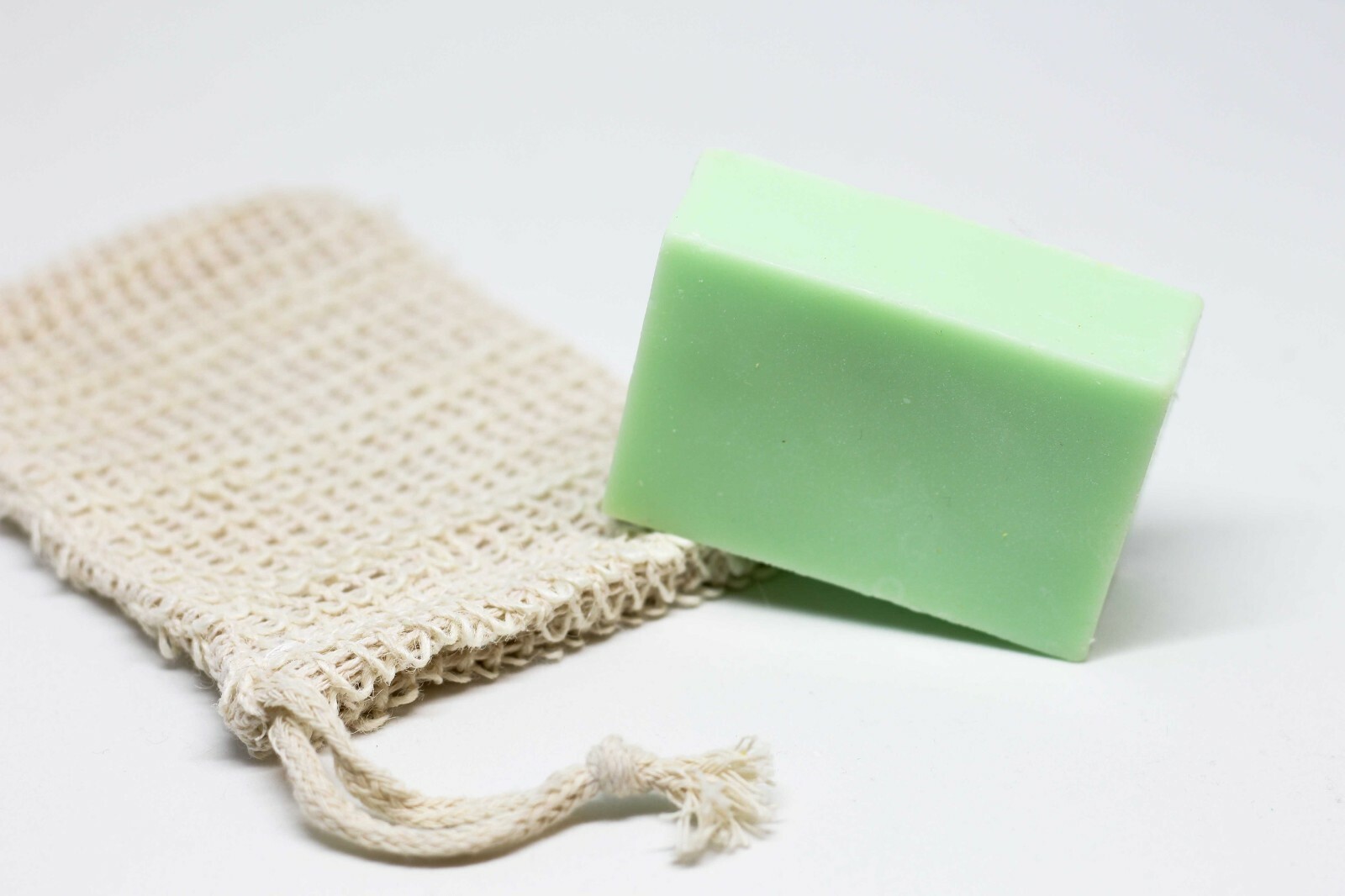 Lemongrass Soap With Scrub Soap Pouch Gentle Exfoliation and Rich Lather