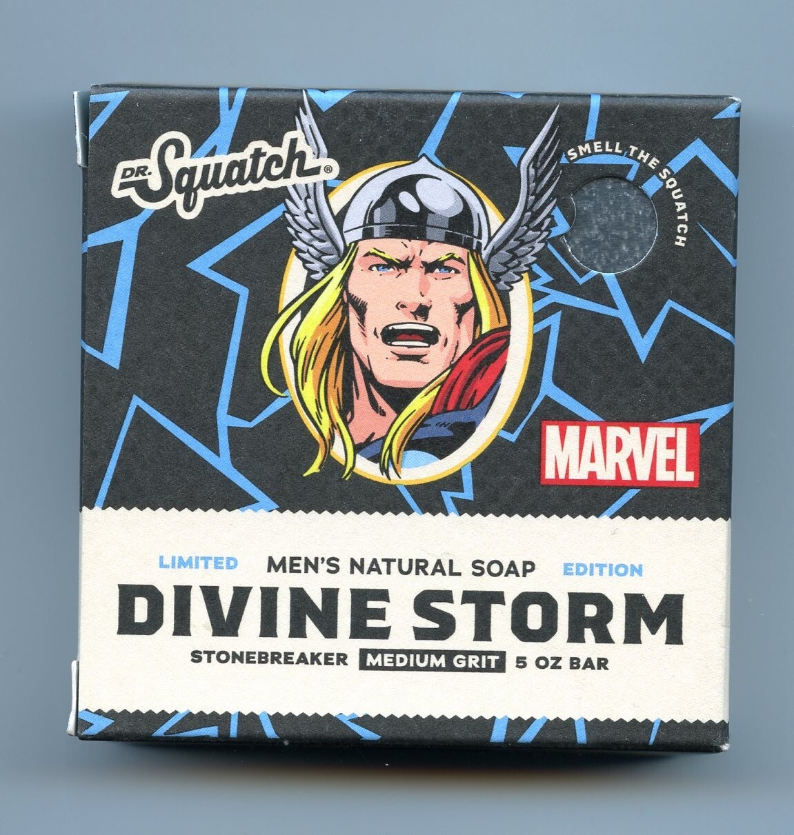 Dr. Squatch Limited Edition Marvel Divine Storm Men’s Natural Soap Bar