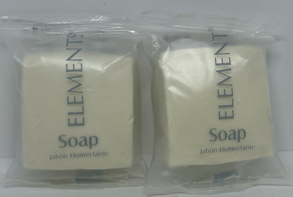 2x Jabon Humectants ELEMENTS Soap 1.06 oz NEW Sealed Travel Size Soap
