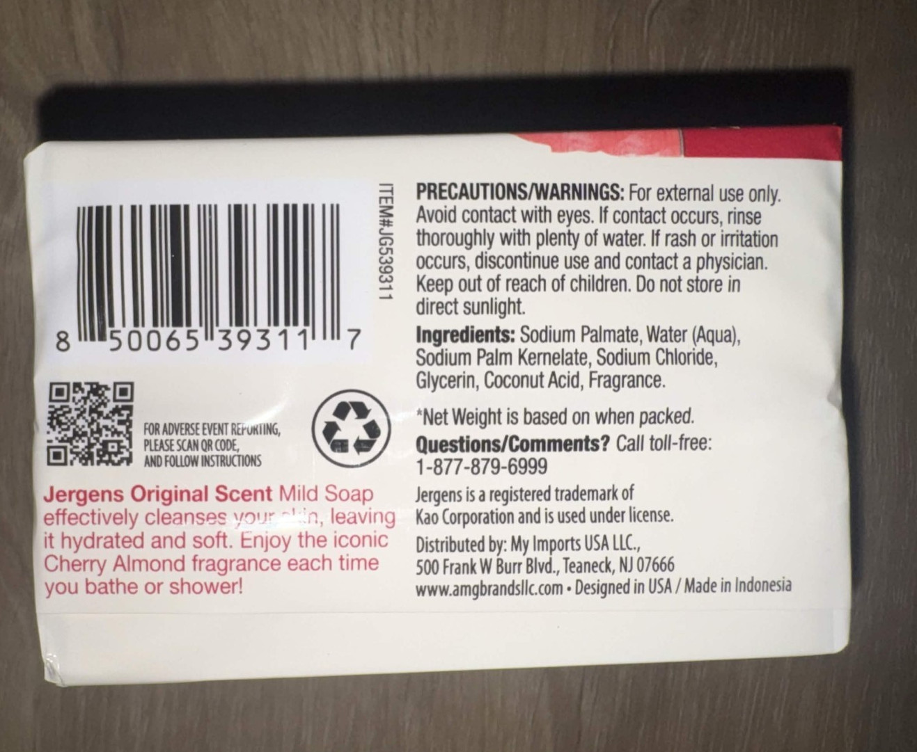 Jergens Cherry Almond Mild Soap Original Scent 10 Bars Total 3oz 5 Pack LOT