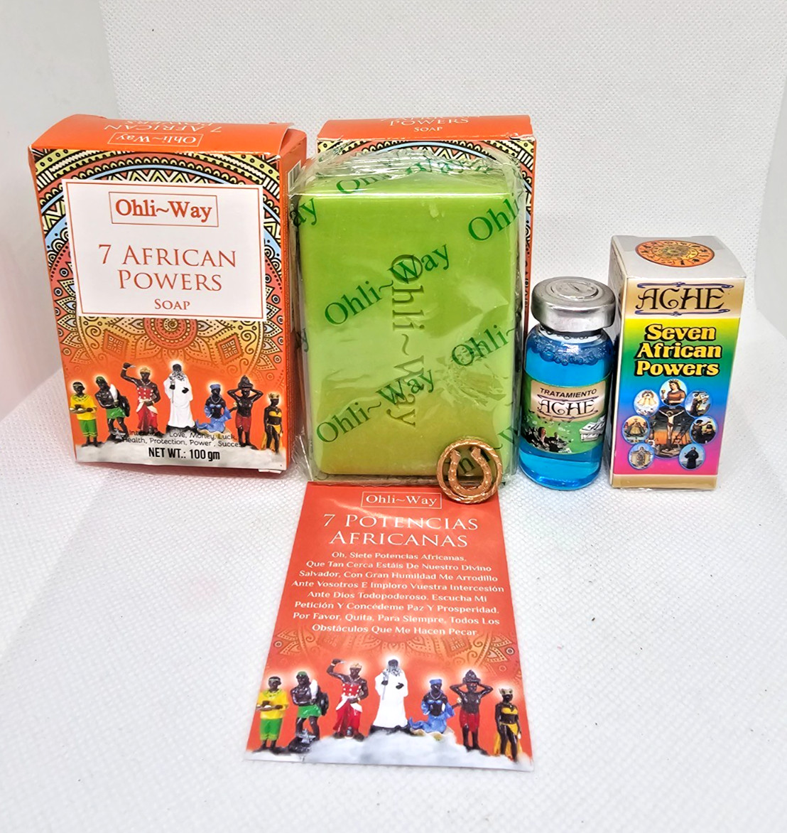 7 POTENCIAS AFRICANAS JABON Y EXTRACTO / 7 AFRICAN POWERS PARA SUERTE DINERO