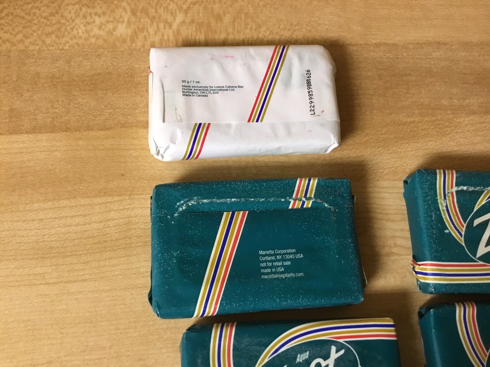 Vintage Aqua Zest Bath Bar Soap (6) Travel Sizes & Zest Facial Bar (1) New