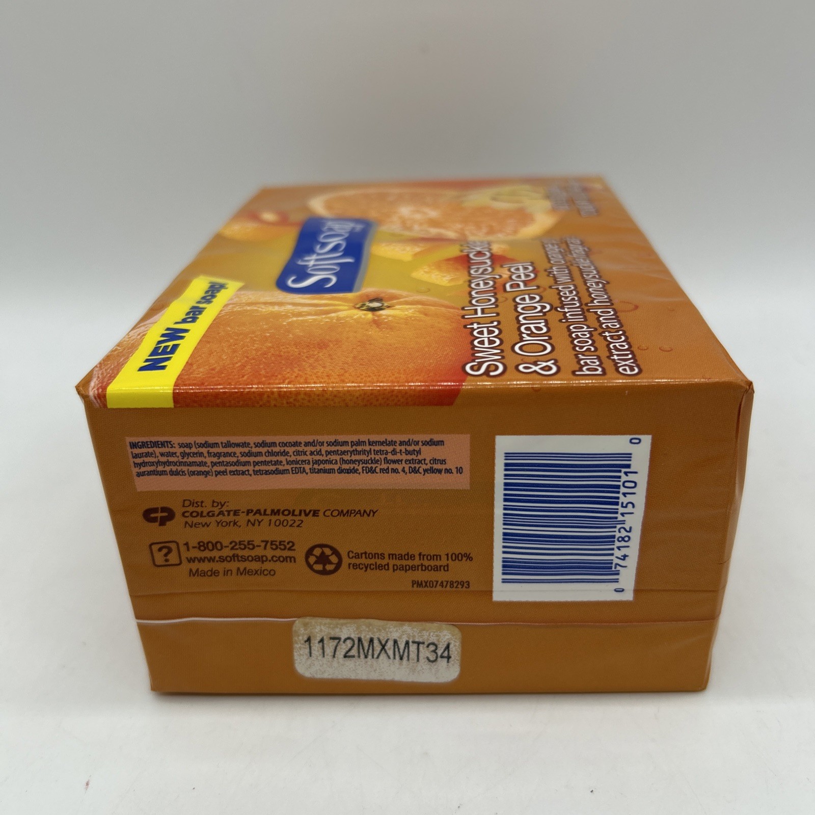SOFTSOAP Bar Soap Sweet Honeysuckle Orange Peel 4 Bars DISCONTINUED 3.9 oz. each