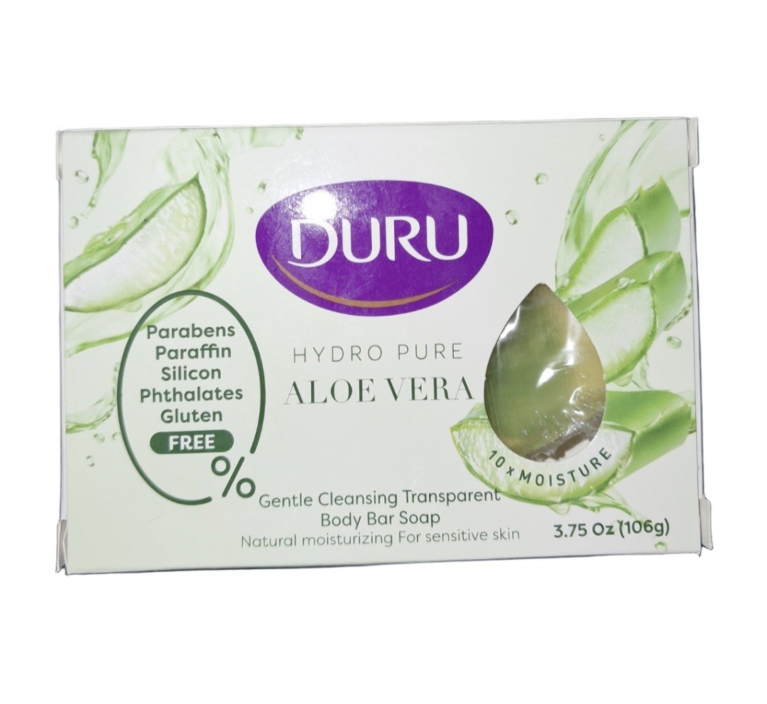 💜 DURU 💜 3.75 Oz. Hydro Pure 🫧 ●ALOE VERA● 🫧 Gentle Cleansing Body Bar Soap.