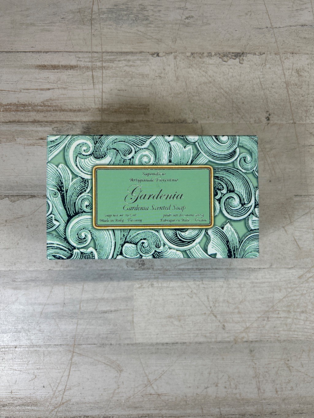 Vintage Saponificio Artigianale Fiorentino Gardenia Scented Soap Bar 300g Italy