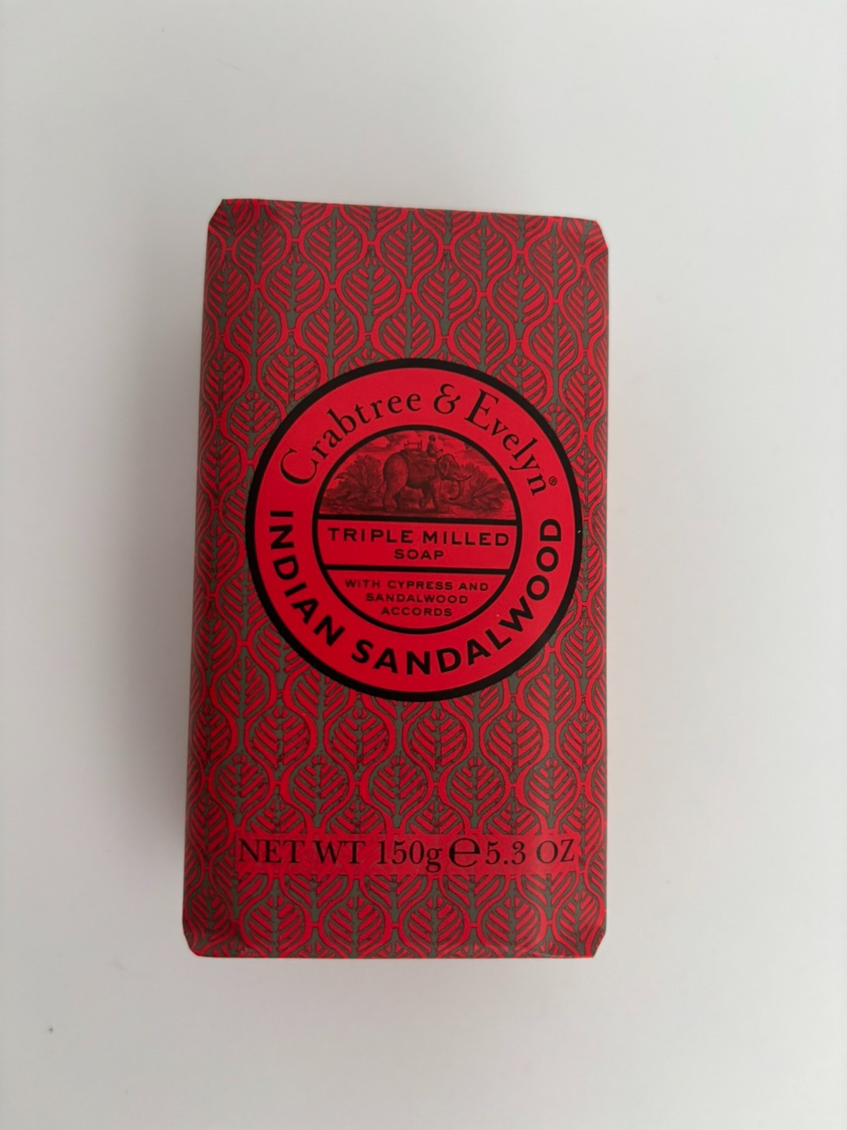 CRABTREE & EVELYN INDIAN SANDALWOOD SOAP SET of THREE (3) SEALED BARS NEW in BOX