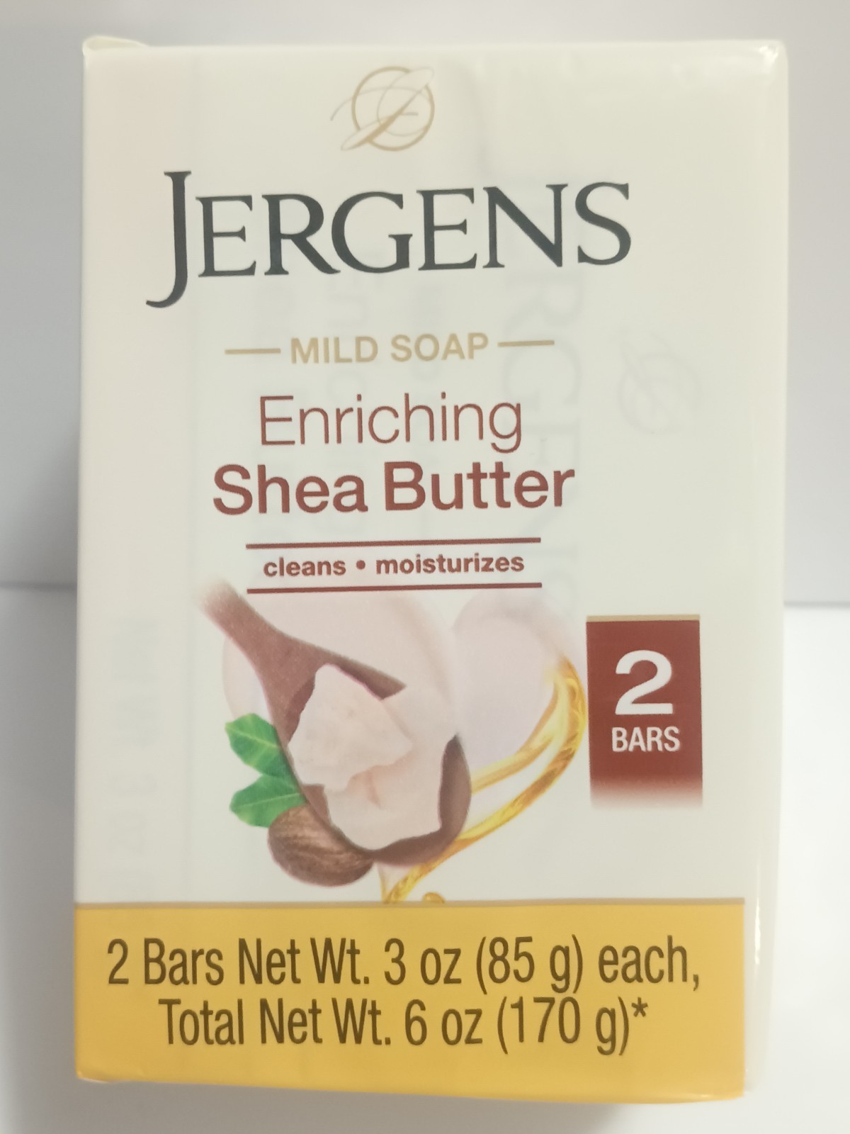 Lot of 3 , Jergens Mild Soap- Enriching Shea Butter. 2 Bars in Each Package