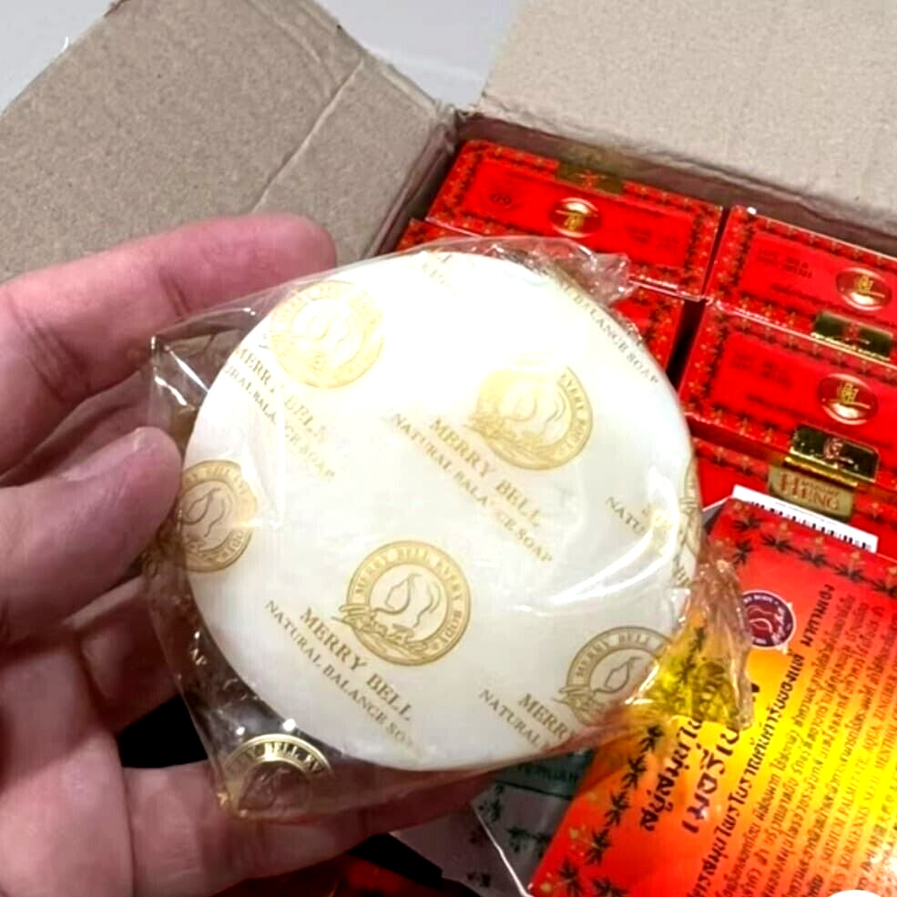Merry Bell Original Soap Madame Heng Skin health natural thai bar acne 160g.x2
