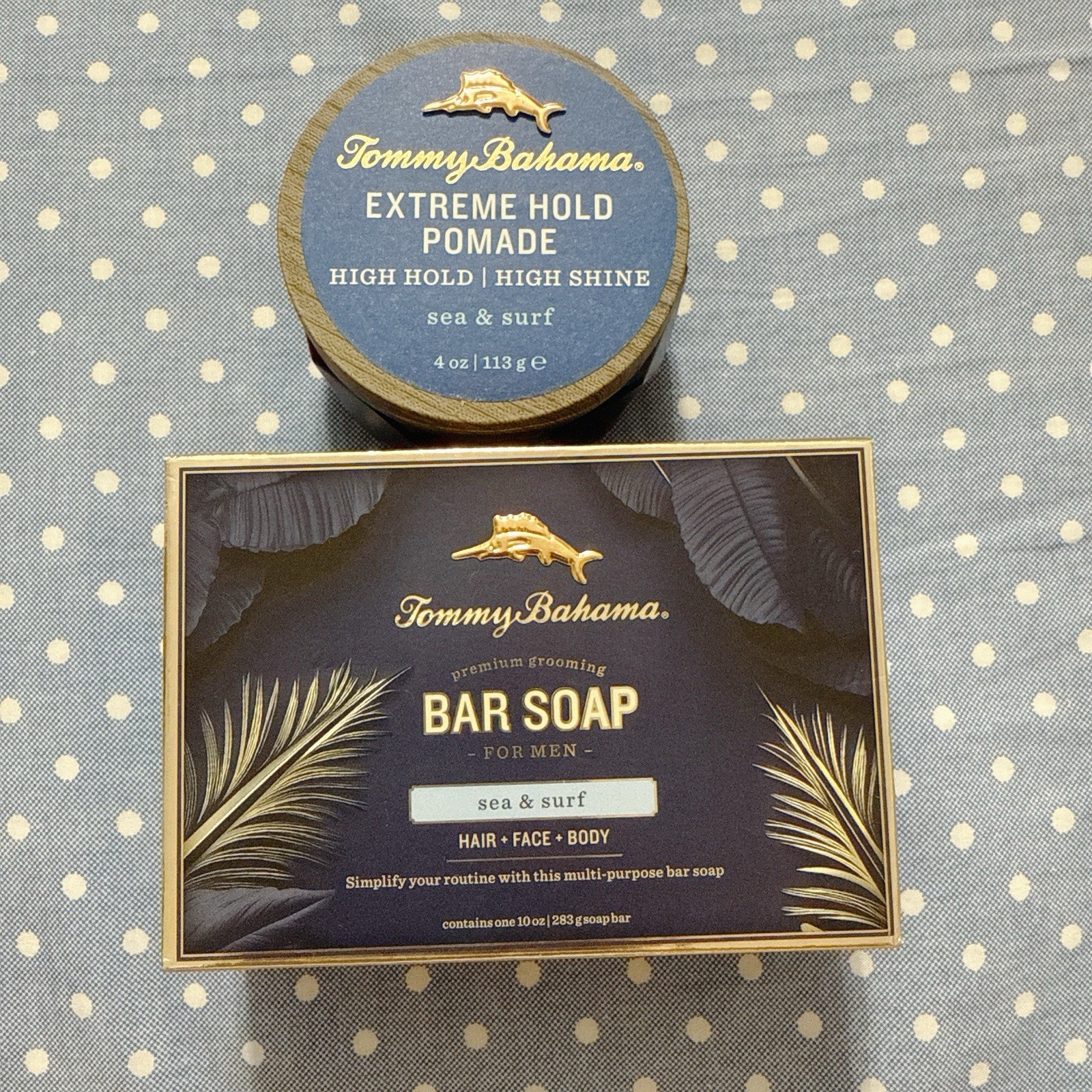 Tommy Bahama Set 2 Pcs For Men Bar Soap & Extreme High Hold Pomade – SEA & Surf