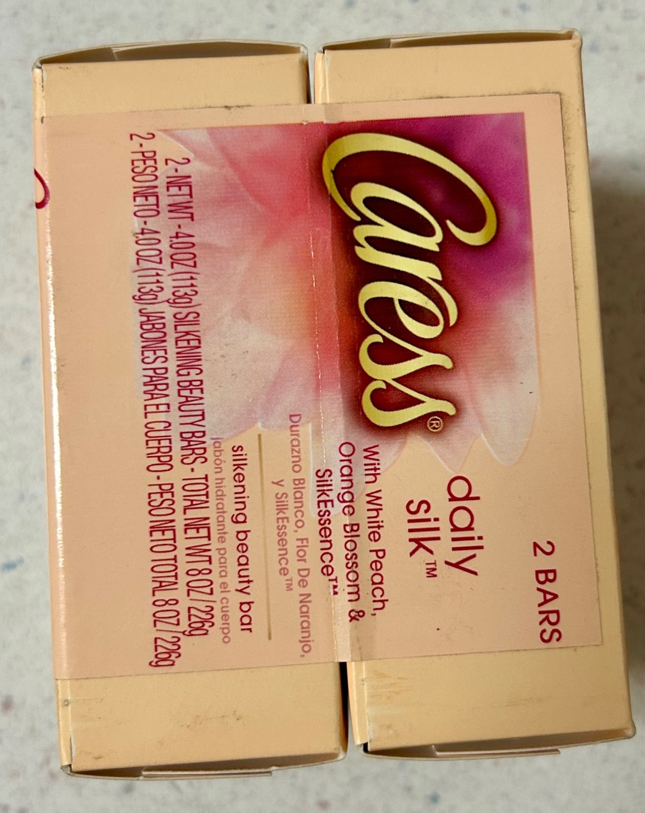 Caress Daily Silk White Peach & Silky Orange Blossom Beauty 4oz 22 Bar Soap