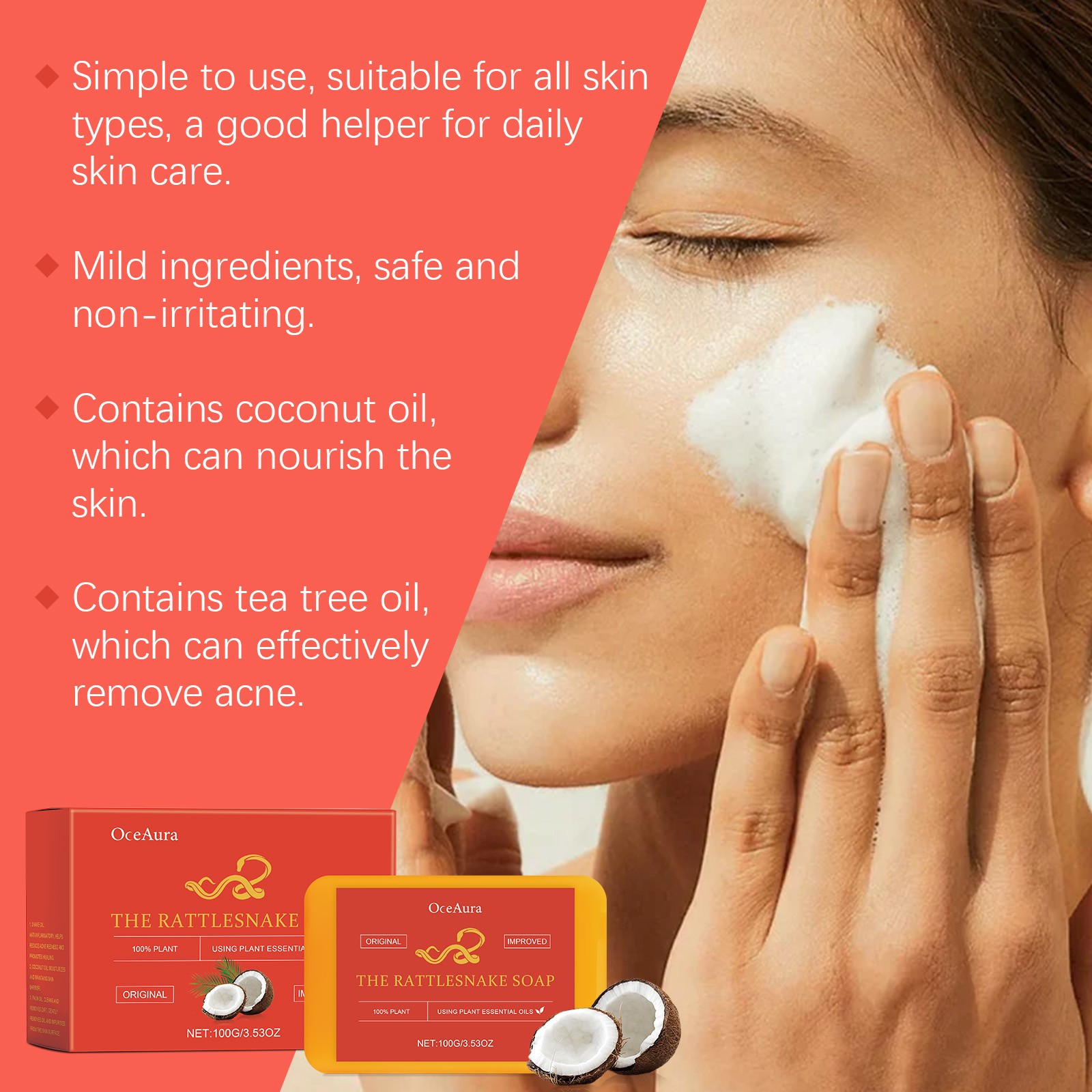 Acne Soap for Oily Skin, Oil Control & Pimple Treatment, Handmade Facial Bar