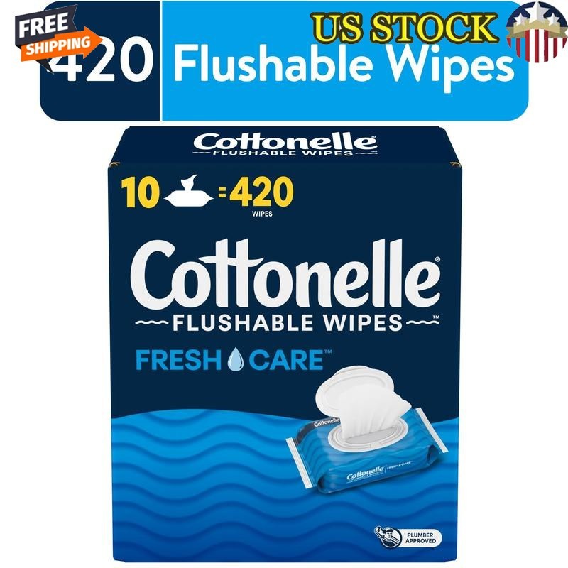 Flushable Wet Wipes 100% Flushable Septic Safe Sensitive Skin 420 Total Wipes US