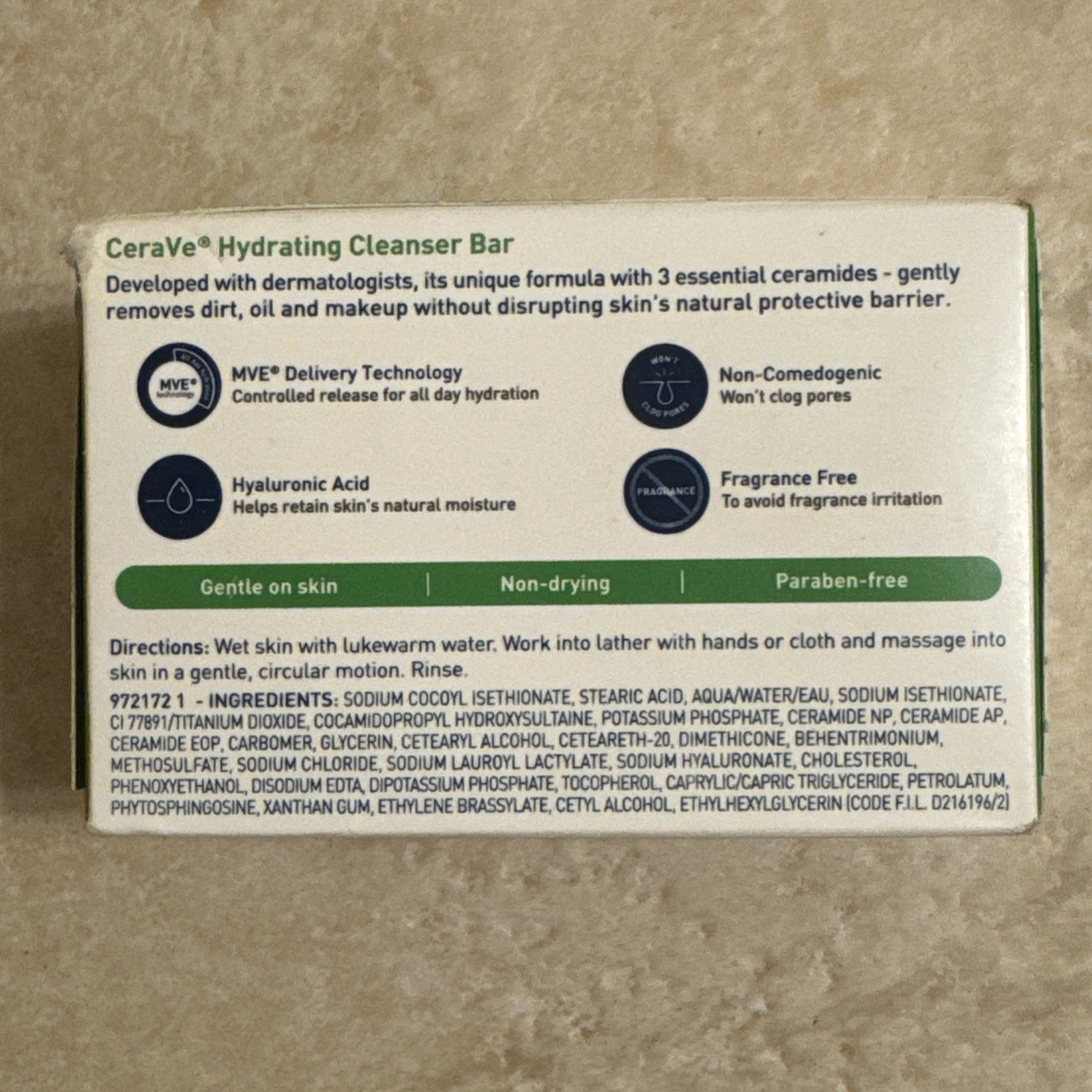 CeraVe Hydrating Cleanser Bar – 4.5 oz Sealed NEW