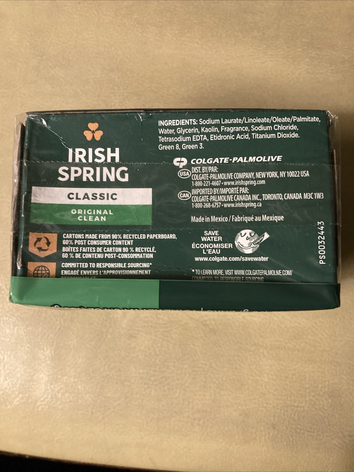 Irish Spring Original Scent Classic Bar Soap Pack of 2 – 3.2 oz Bars New