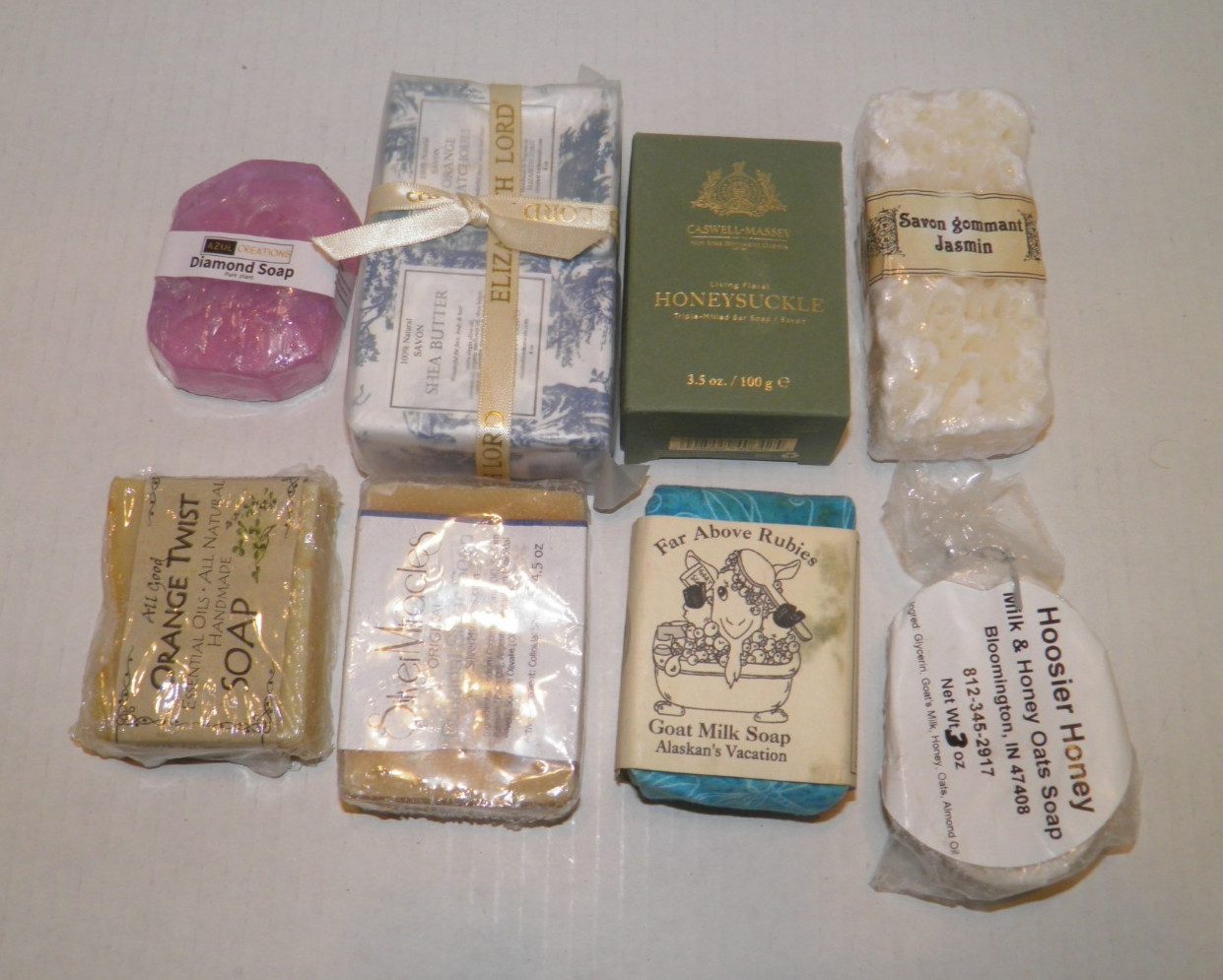 Handmade Bar Soap Lot of 9 Honeysuckle Jasmin Orange Patchouli Various NEW