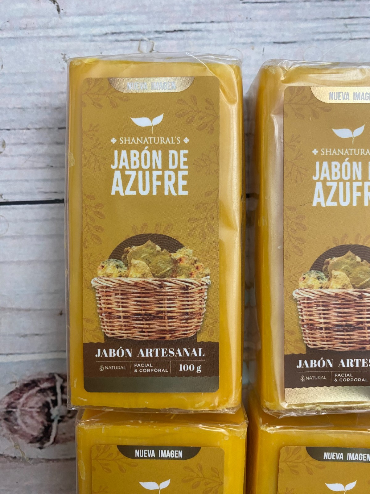 Jabon de Azufre – Artesanal – Contra Acne – 100gr. 4 Pack- Soap