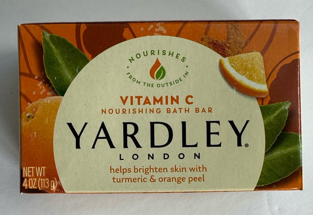 4x Yardley London Vitamin C Bath Bar Turmeric Orange Peel Soap 4oz Each