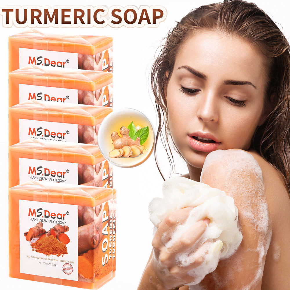 4X Turmeric Soap Bar for Face & Body-Tumeric Soap,Acne, Dark Spots, Smooth Skin
