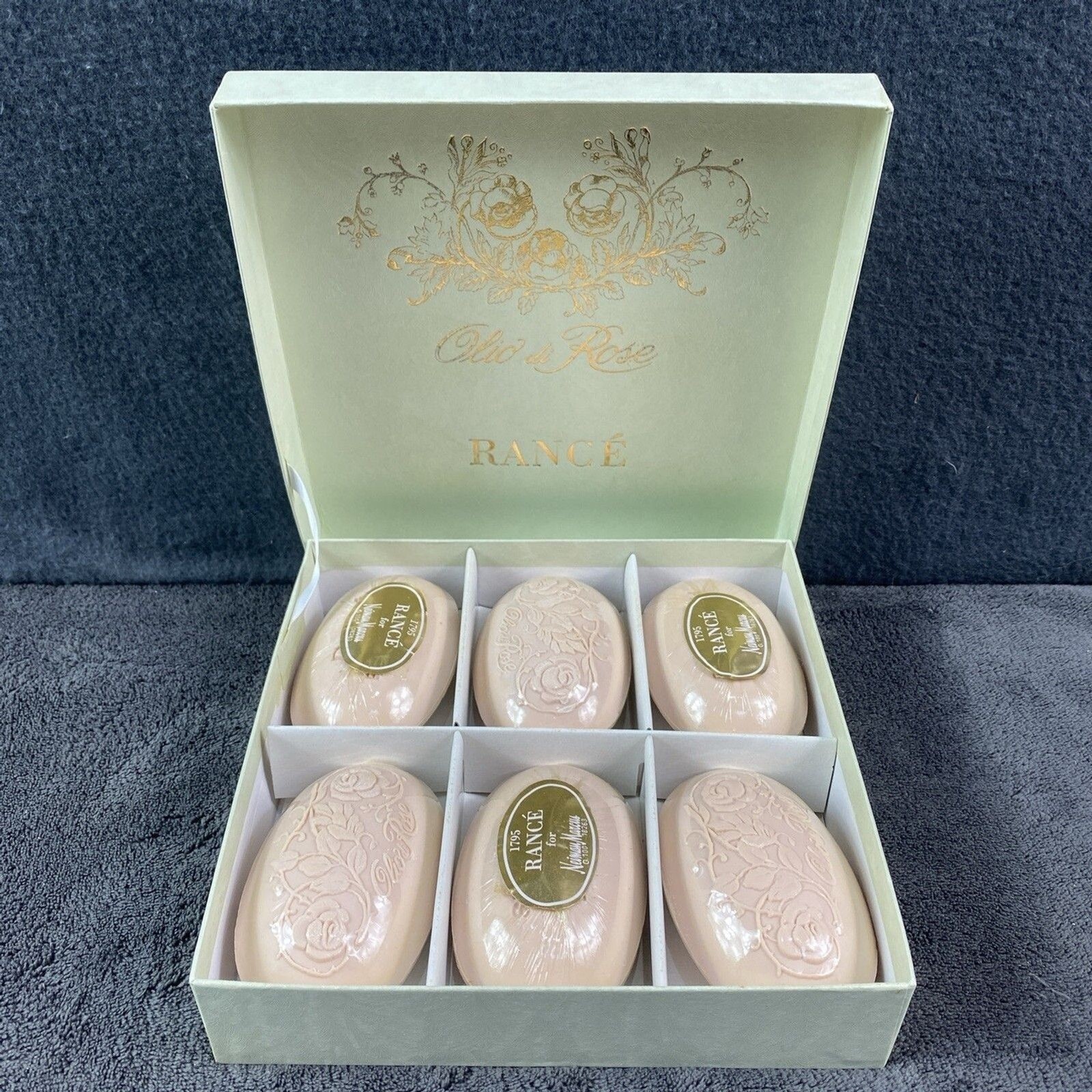 Rance 1795 Olio di Rose Fine Soaps 6 x 100g Bars Wrapped Gift Box Italy Luxury