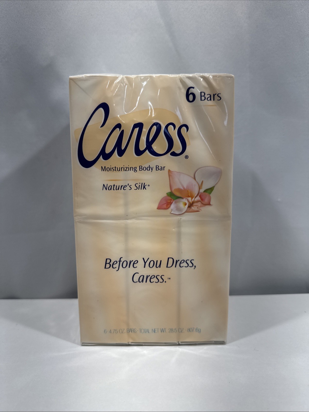 Vtg Caress Moisturizing Body Bar Nature’s Silk Soap Unilever 2001 4.75oz 6 Bars
