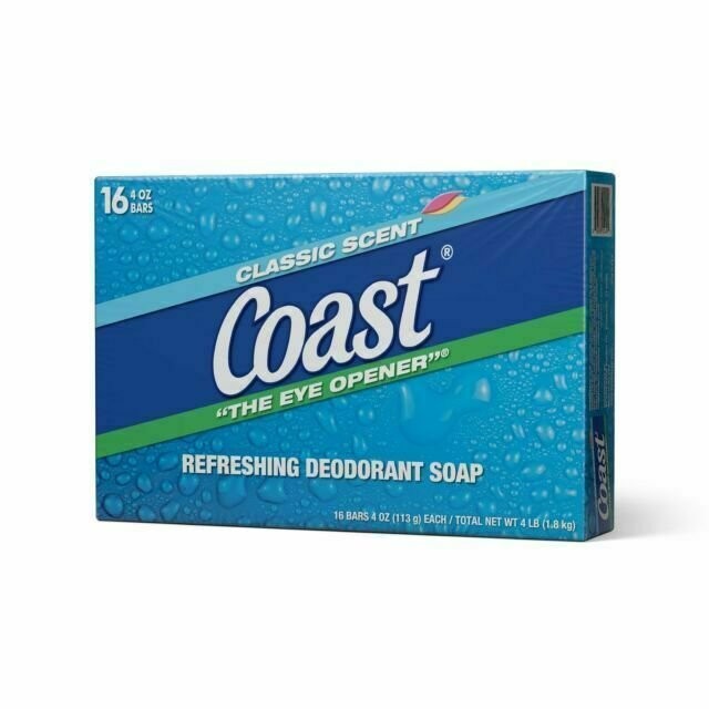 Coast Classic Original Scent Bar Soap – 4 Ounce 16 Bars, 4 Fl Oz