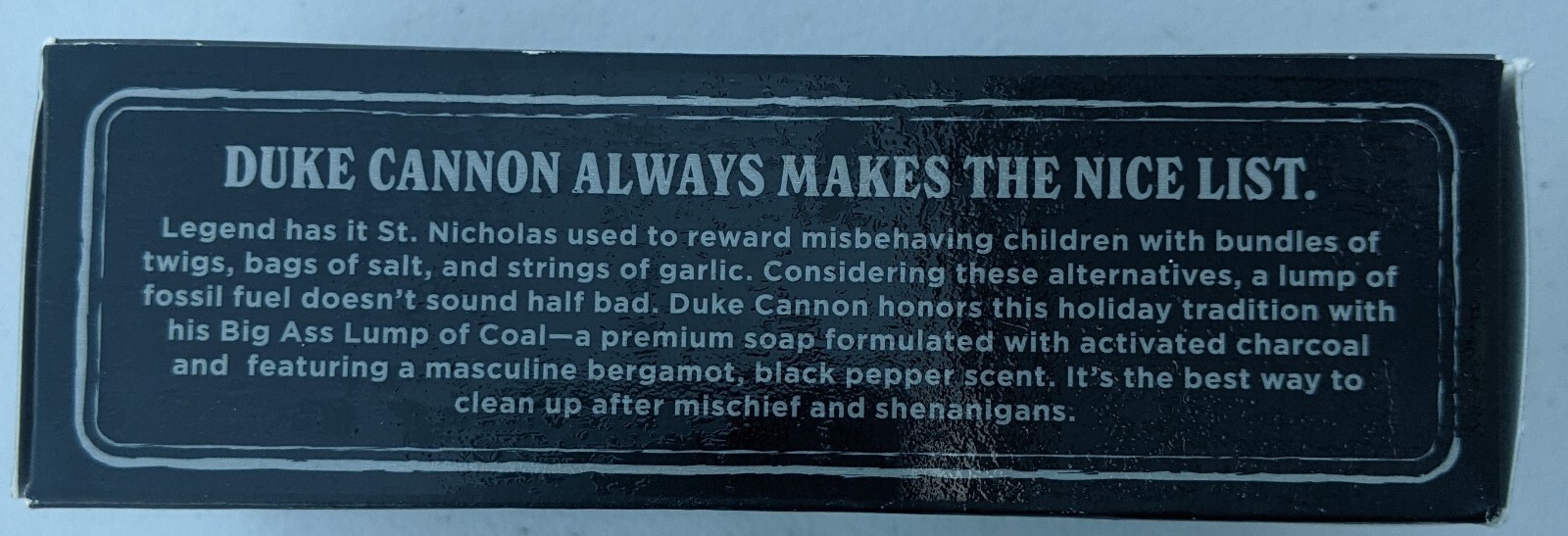 Duke Cannon Soap Lump Of Coal Charcoal Mischief & Shenanigans Bar Soap 10 Oz New