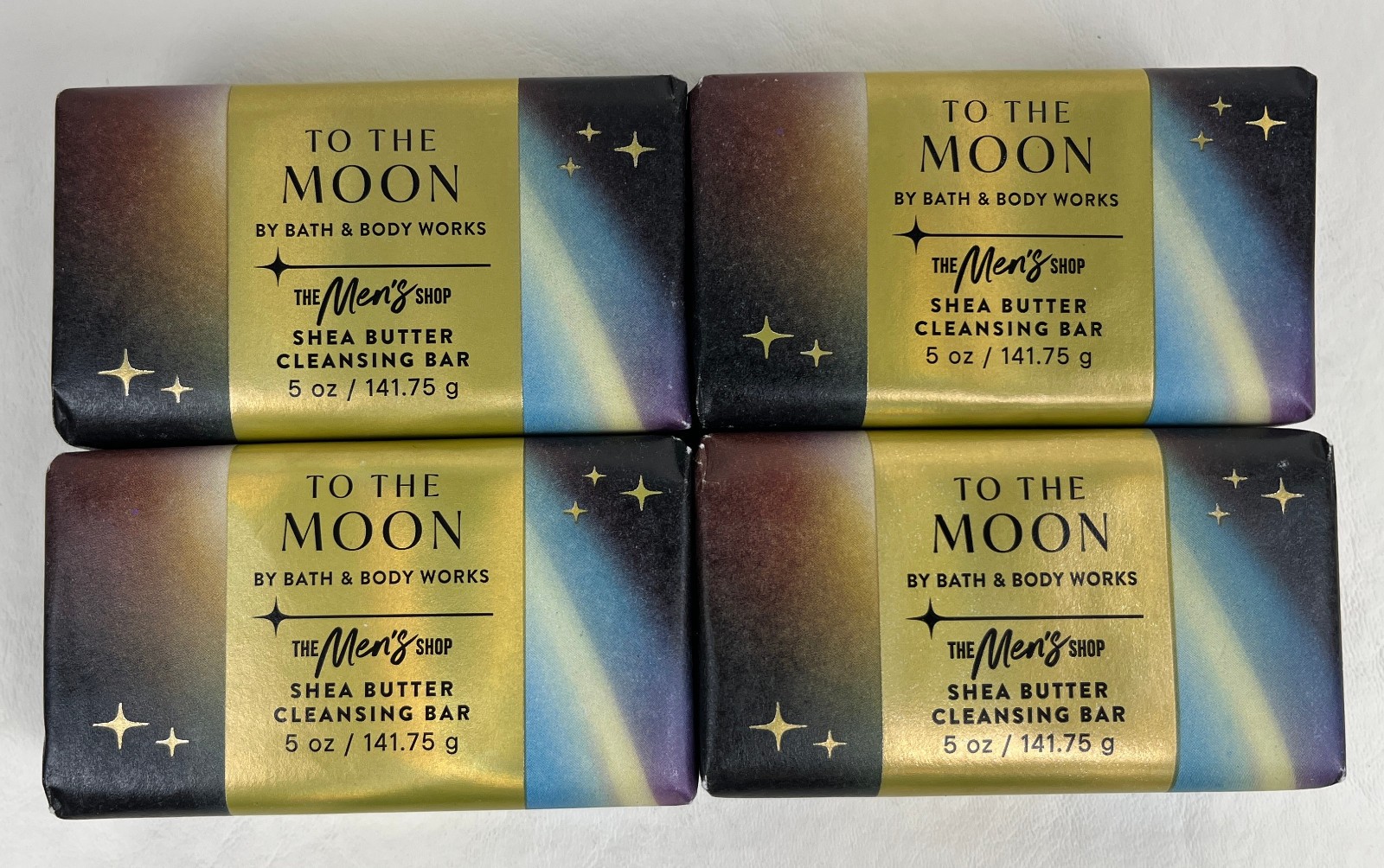 Lot of 4 Bath & Body Works To The Moon Shea Butter Cleansing Soap Bars