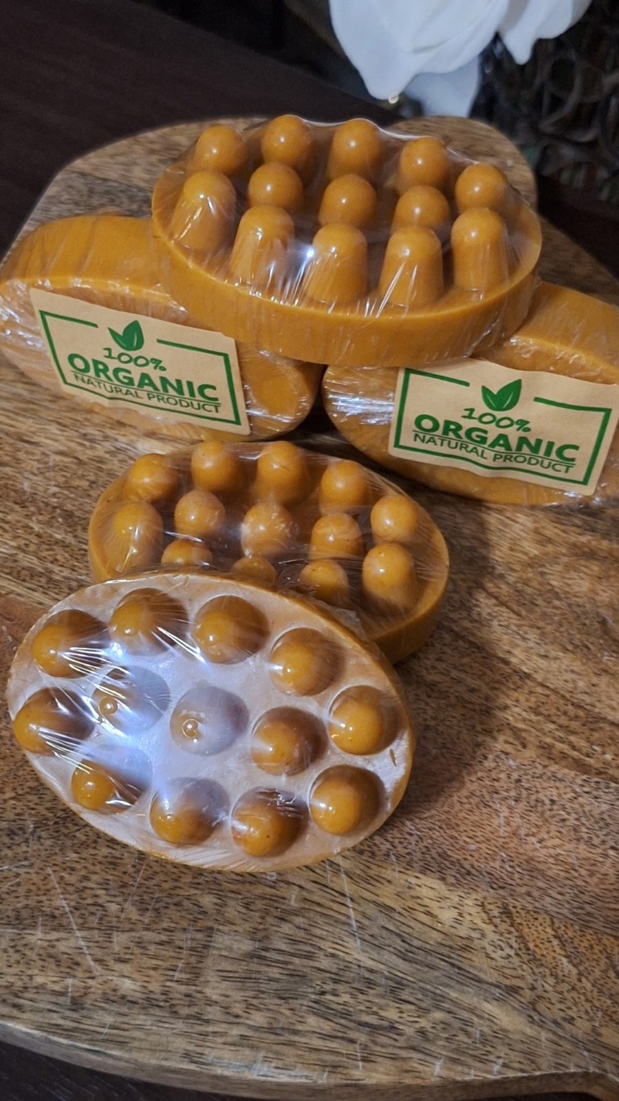 Organic Natural Oval Orange Massage Soap Body Bar for Men & Women, Body Use
