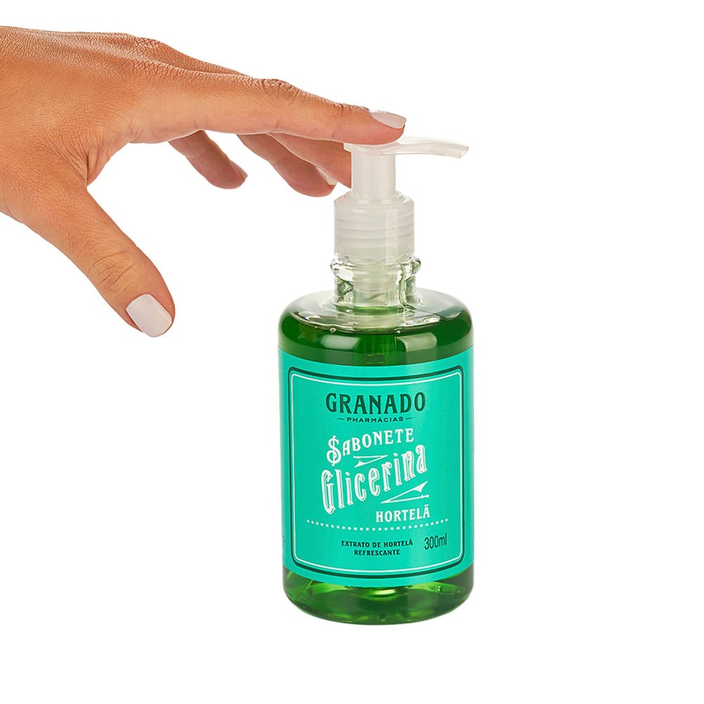 Granado Glicerina Sabonete Liquido Glicerina Hortela 300Ml (Liquid Soap 10FlOz)