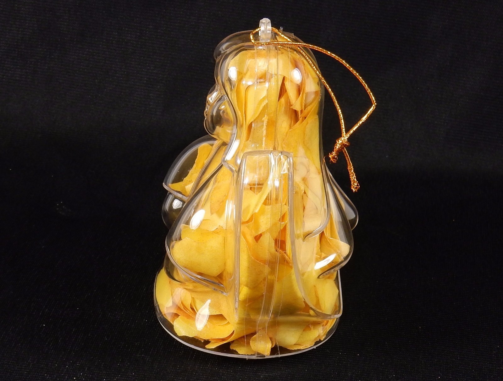Angel Shaped Bath Soap Ornament w/Golden Wings Confetti, Light Floral Scent