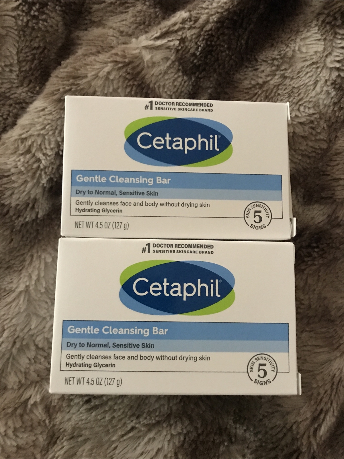 ❤️2 Pack ~ Cetaphil Gentle Cleansing Bar for Dry, Sensitive Skin 4.5 oz