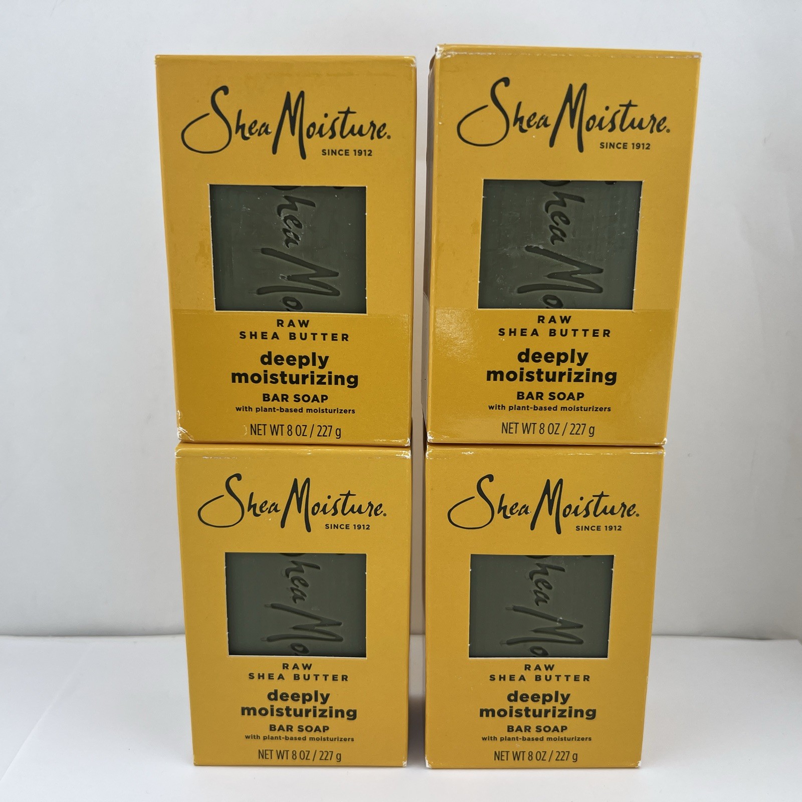 Shea Moisture Raw Shea Butter – Deeply Moisturizing Bar Soap 8oz Ea, 4 PACK