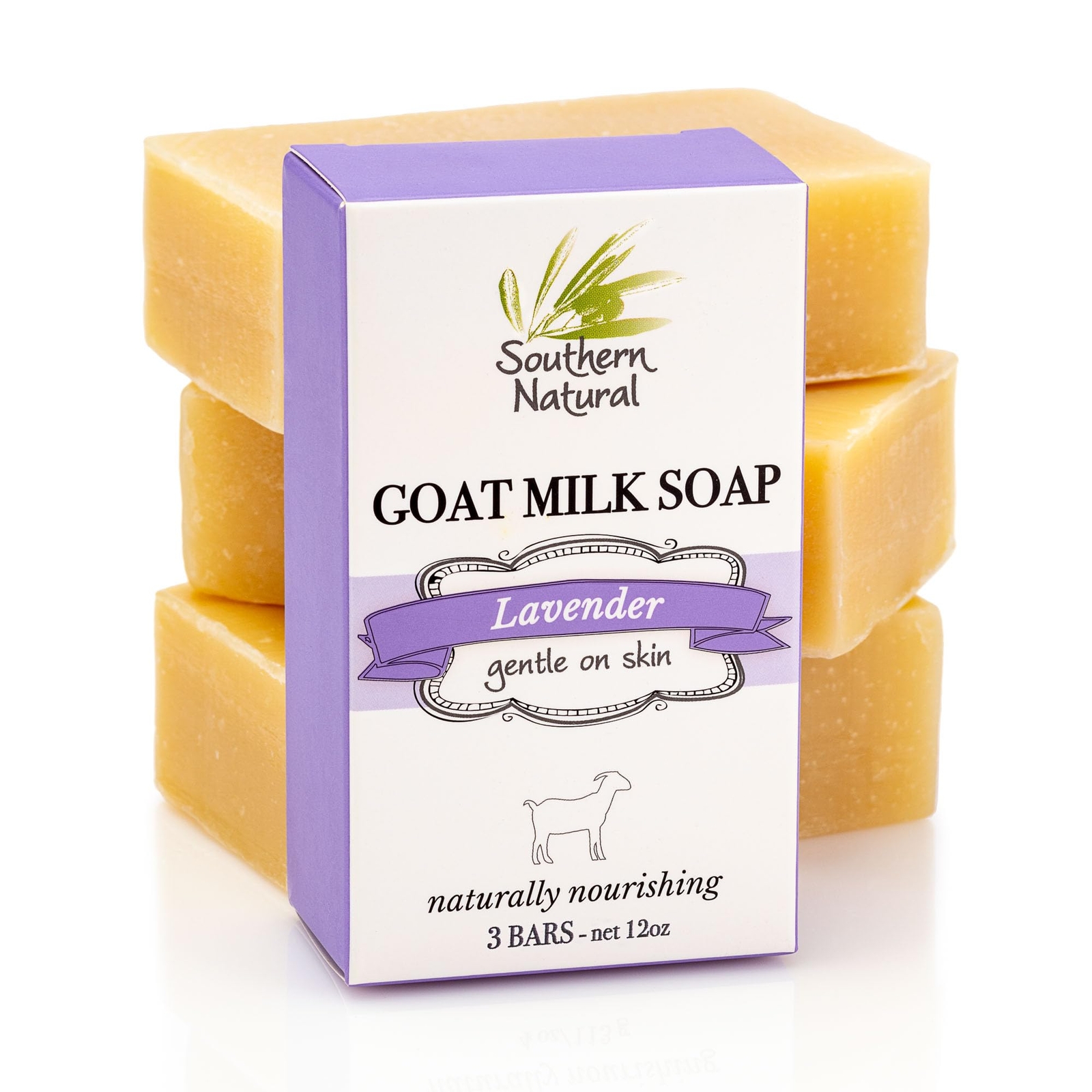 Goat Milk Soap Bar – Lavender 3 Pack – For Eczema Psoriasis & Dry Sensitive S…