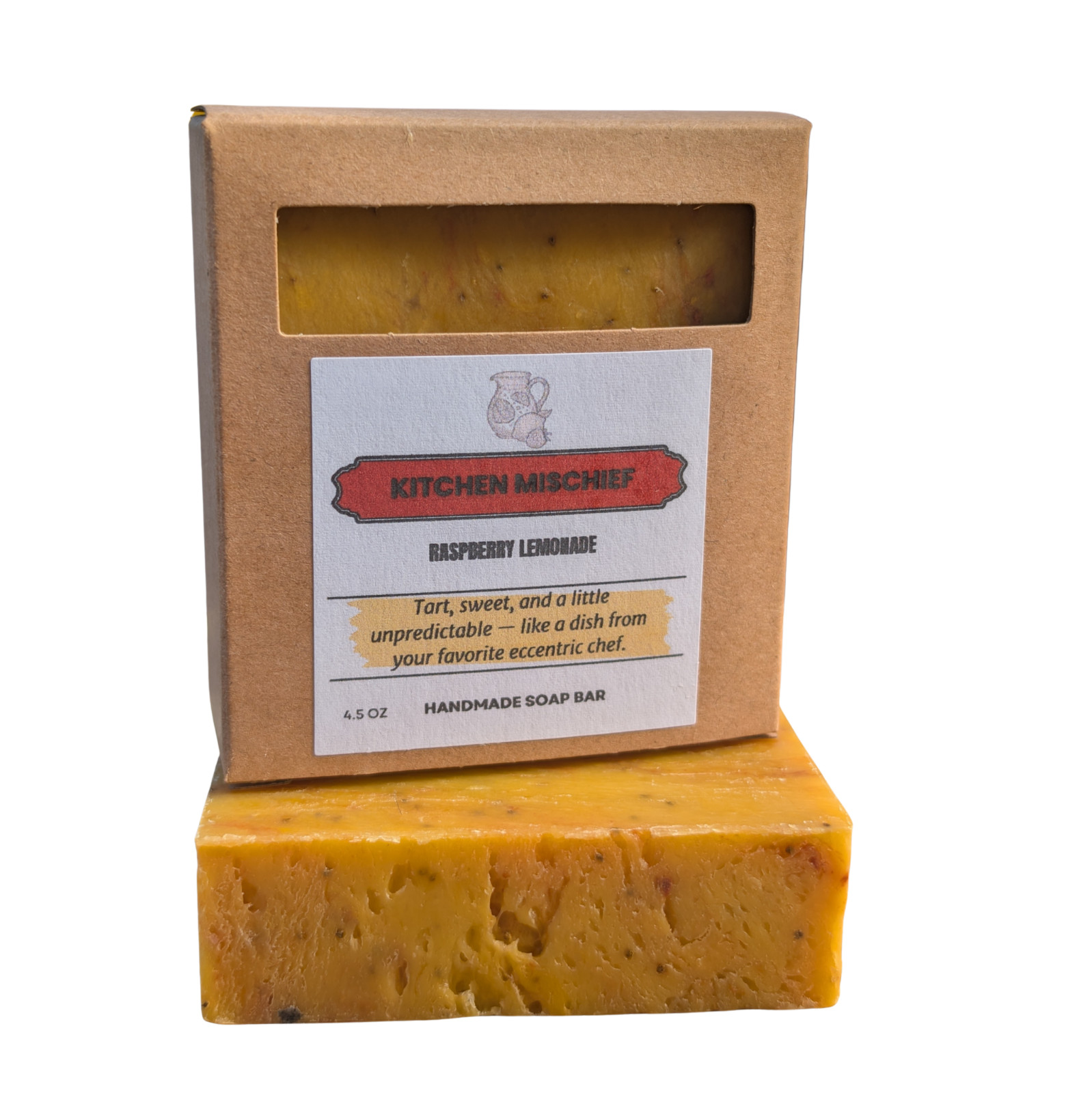 Raspberry Lemonade Bar Soap Kitchen Mischief Artisan Cold Process Small Town