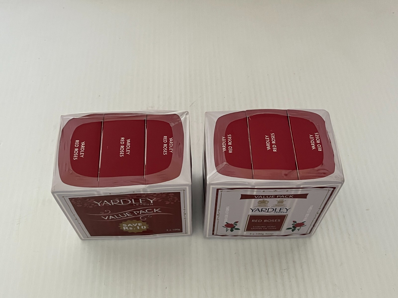 NEW YARDLEY RED ROSES SET OF 6 BARS TRIPLE MILLED LUXURY SOAP 600g